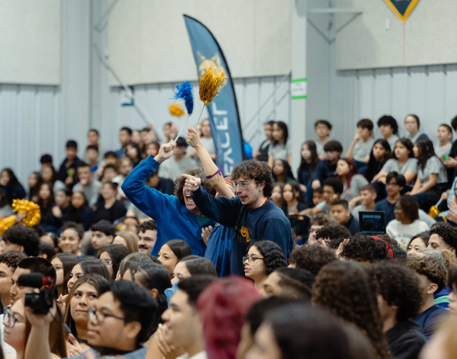 IMG_6268 students cheer at a school event