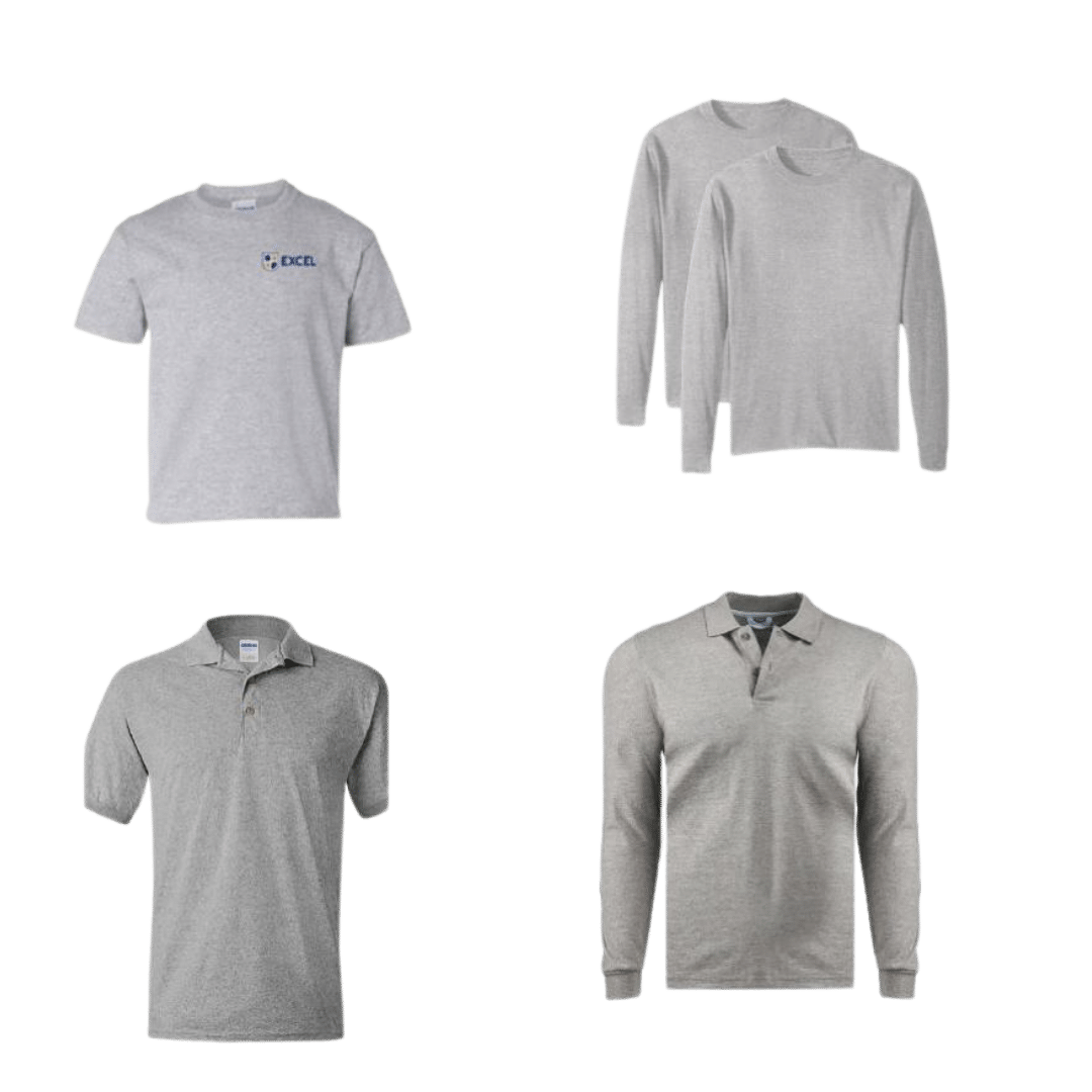 four gray shirts
